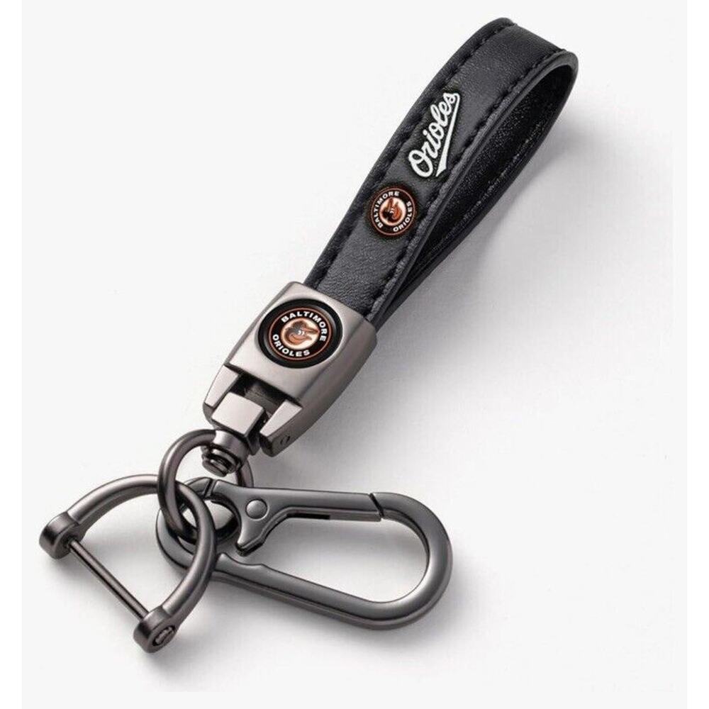 Baltimore Orioles Leather Keychain Key Chain Ring Fob Holder Baseball NEW